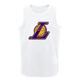 Camiseta NBA Los Angeles Lakers Outerstuff Logo Blanco para Nino
