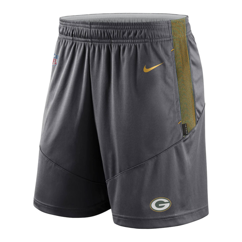 Short NFL Greenbay Packers Nike Dry Knit Gris pour homme
