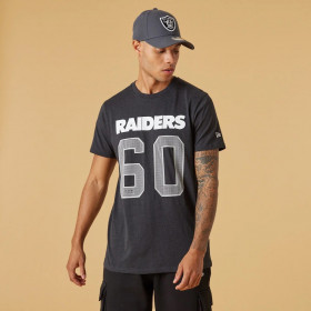 T-Shirt NFL Las Vegas Raiders New Era Team logo gris pour homme