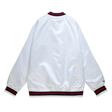 Men's Mitchell & Ness Lightweight satin Jacket NBA Chicago Bulls White