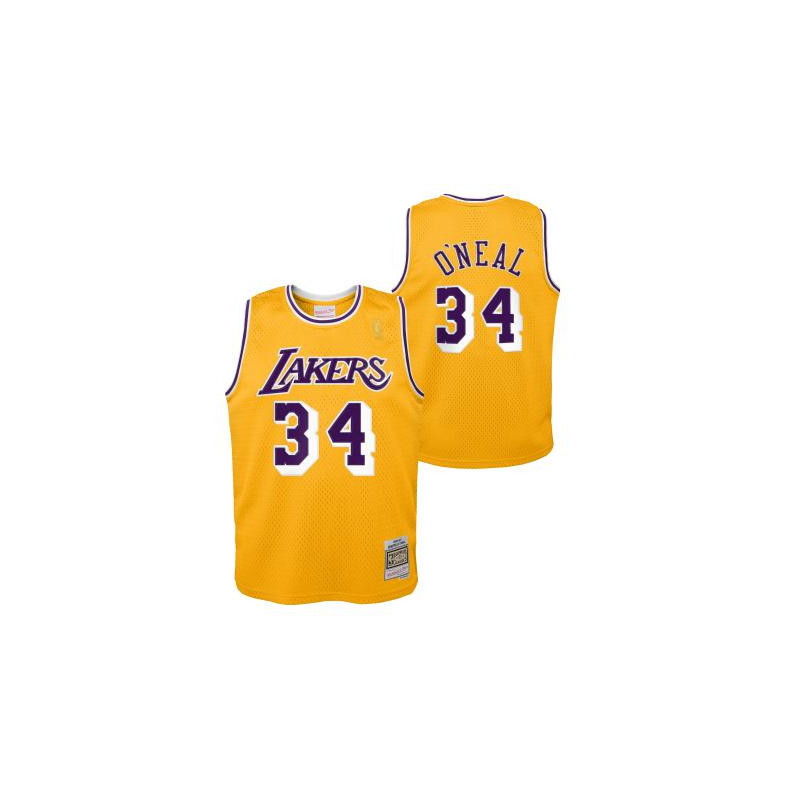 Camiseta NBA Shaquille O'neal Angeles Lakers 1996 Mitchell & ness Classic amarillo para