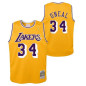 Camiseta NBA Shaquille O'neal Los Angeles Lakers 1996 Mitchell & ness Hardwood Classic amarillo para bebe Camiseta NBA Shaquille O'neal Los Angeles Lakers 1996 Mitchell & ness Hardwood Classic amarillo para bebe