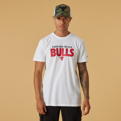 Men's New Era Wordmark tee NBA Chicago Bulls White