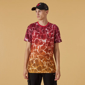 T-shirt NBA Chicago Bulls New Era Team Colour Water Print para hombre