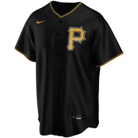 Maillot de Baseball MLB Pittsburgh Pirates Nike Replica Noir pour Junior