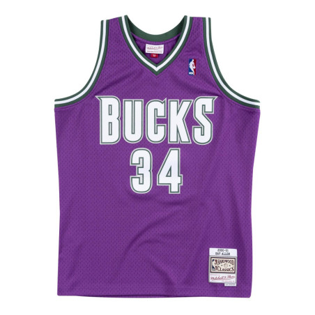 Camiseta NBA Ray Allen Millwaukee Bucks 2000-01 Mitchell & ness Hardwood Classic Purpura