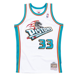 Maillot NBA Grant Hill Detroit Pistons 1998-99 Mitchell & ness Hardwood Classics Blanc