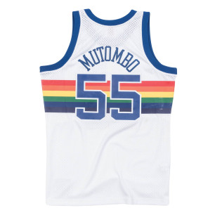 Mitchell & ness Hardwood Classic Swingman NBA jersey Dikembe Mutombo Denver Nuggets 1991-92 Blanco