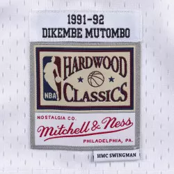 Maillot NBA Dikembe Mutombo Denver Nuggets 1991-92 Mitchell & ness Hardwood Classic Swingman Blanc