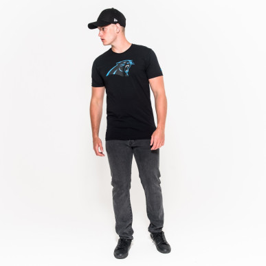 T-shirt NFL Carolina Panthers New Era Team Logo Negro para hombre