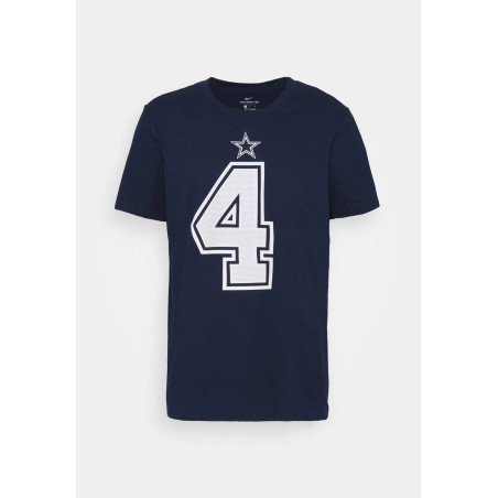 T-shirt NFL Dak Prescott Dallas Cowboys Nike Name & number azul marino para hombre