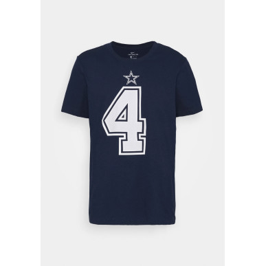 T-shirt NFL Dak Prescott Dallas Cowboys Nike Name & number azul marino para hombre