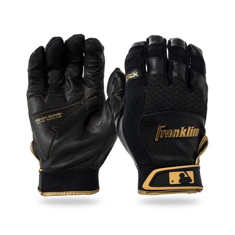 Gants de Batting Franklin Shok Sorb X Noir