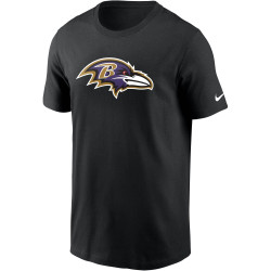 T-shirt NFL Baltimore Ravens Nike Logo Essential Negro para hombre