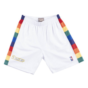 Men's Mitchell & Ness Swingman Short Denver Nuggets 1991-92 White