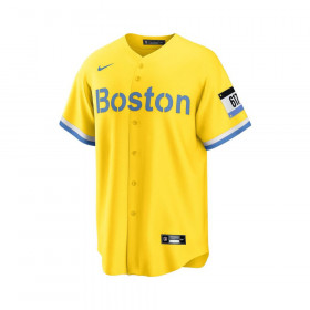 Camiseta de beisbol MLB Boston Red Sox Nike City Connect Amarillo para Chico