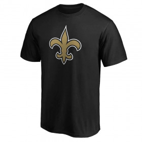 T-shirt NFL New Orleans Saints Fanatics Prima Logo negro para hombre