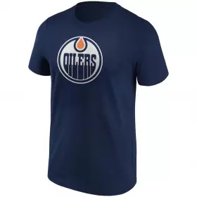T-shirt NHL Edmonto Oilers Fanatics Prima Logo Azul para hombre