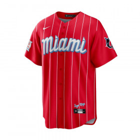 Maillot de Baseball MLB Miami Marlins Nike City connect Rouge pour Junior