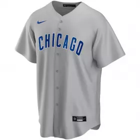 Camiseta de beisbol MLB Chicago Cubs Nike Replica Road Gris para Hombre