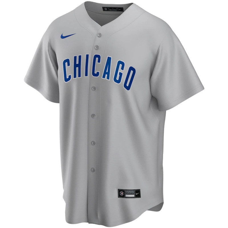 Men's Nike Replica Road MLB jersey Chicago Cubs Grey
