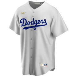 Camiseta de beisbol MLB Los Angeles Dodgers Nike Replica Cooperstown Blanco para Hombre