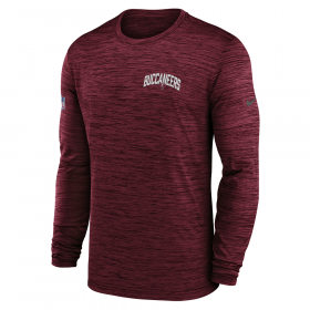 T-shirt mangas largas NFL Tampa Bay Buccaneers Nike Dri Fit Team Velocity Rojo para hombre