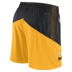 Short NFL Pittsburgh Steelers Nike Dri Fit Knit Jaune pour homme