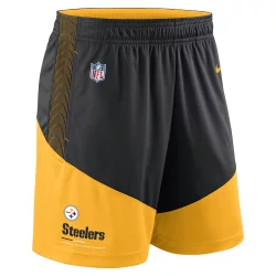Short NFL Pittsburgh Steelers Nike Dri Fit Knit Amarillo para hombre