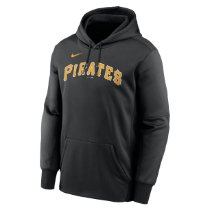 Men's Nike Wordmark Therma Hoodie MLB Pittsburgh Pirates Black
