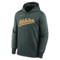 Sudadera MLB Oakland Athletics Nike Wordmark Therma Verde Para hombre