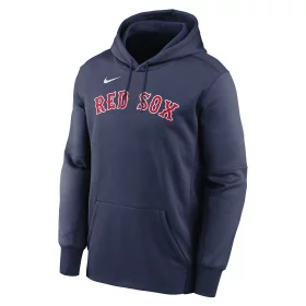 Sweat à capuche MLB Boston Red Sox Nike Wordmark Therma Bleu marine pour homme
