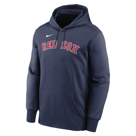 Sudadera MLB Boston Red Sox Nike Wordmark Therma Azul Para hombre