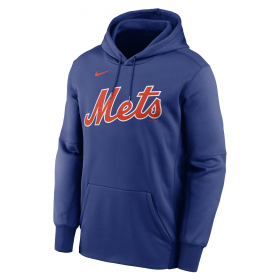 Sweat à capuche MLB New York Mets Nike Wordmark Therma Bleu pour homme