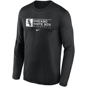 T-shirt mangas largas MLB Chicago White Sox Nike Legend Team Velocity Negro para hombre