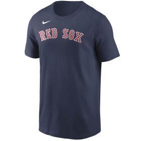T-Shirt MLB Boston Red Sox Nike Wordmark bleu marine pour Homme