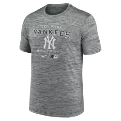 T-Shirt MLB New York Yankees Nike Legend practice Velocity Gris pour Homme