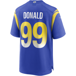 adiós escaramuza Leyes y regulaciones Camiseta NFL Aaron Donald Los Angeles Rams Nike Game Team colour azul