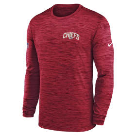 T-shirt Manches longues NFL Kensas City Chiefs Nike Dri Fit Team Velocity Rouge pour homme