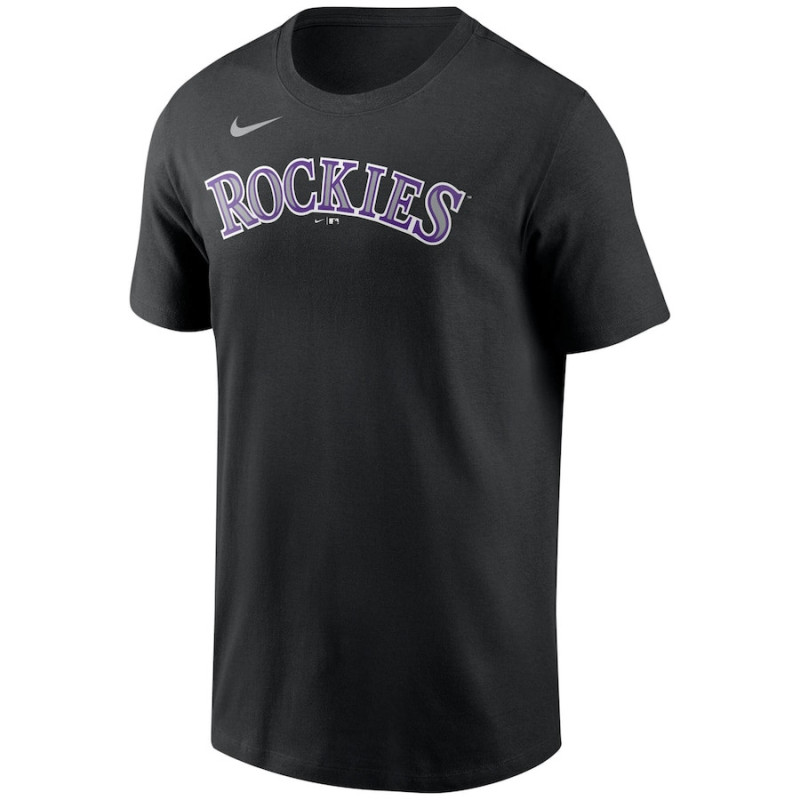 Men's Nike Wordmark T-shirt MLB Colorado Rockies Black