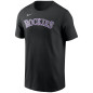 Men's Nike Wordmark T-shirt MLB Colorado Rockies Black