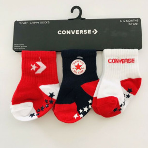 Baby's Converse Star Gripper Socks 3 pack