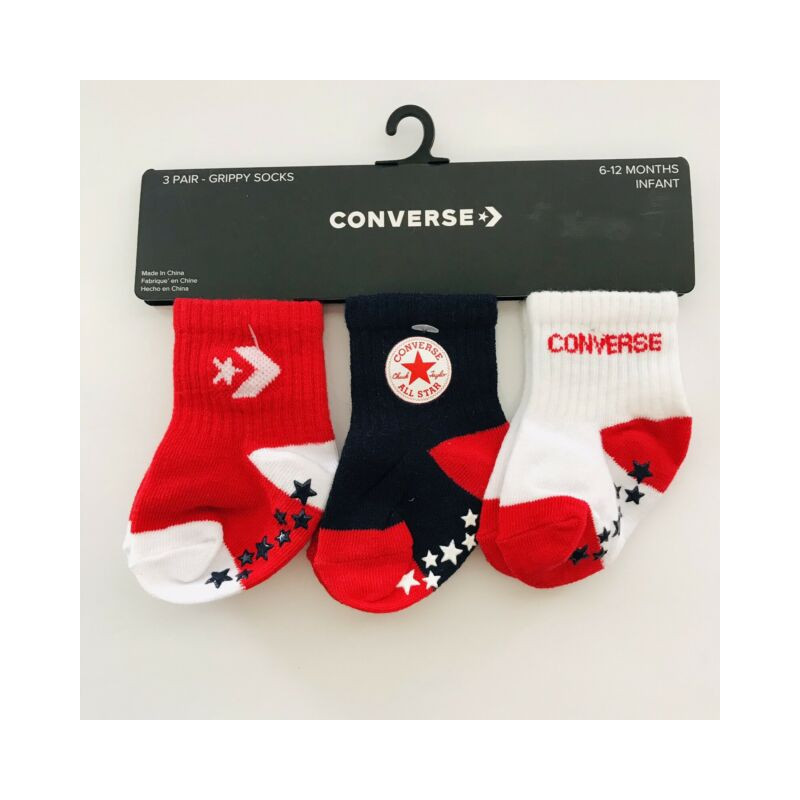 Baby's Converse Star Gripper Socks 3 pack