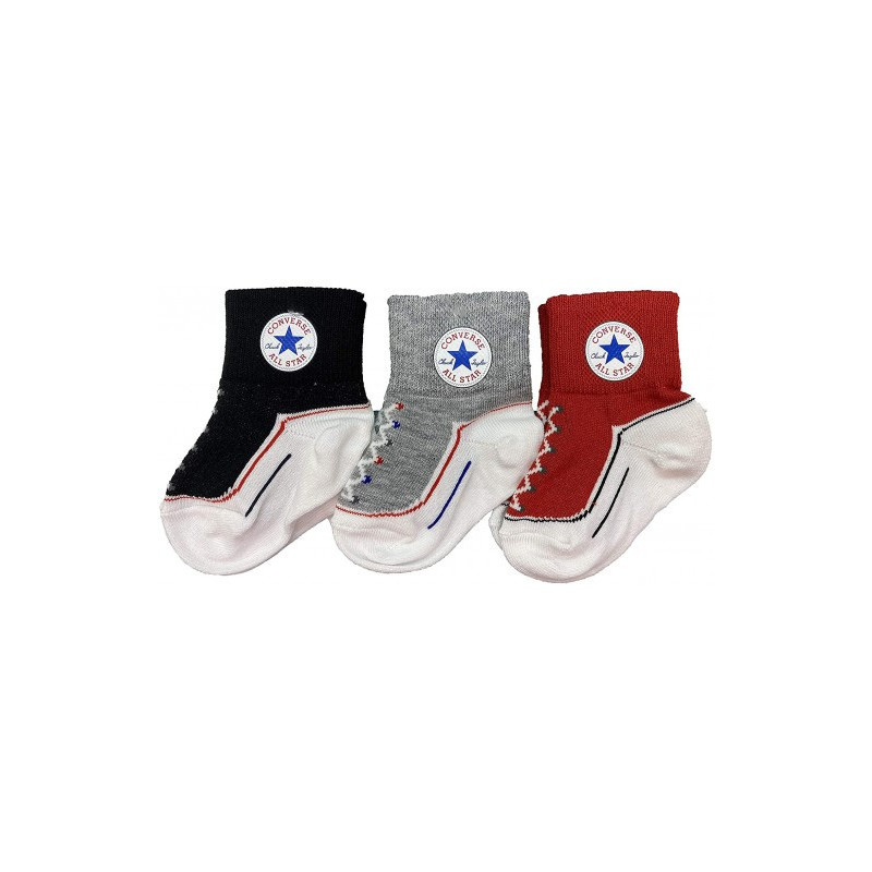 Kid's Converse Lightweight Socks 3 pack Red
