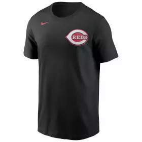 T-Shirt MLB Cincinnati Reds Nike Wordmark Noir pour Homme