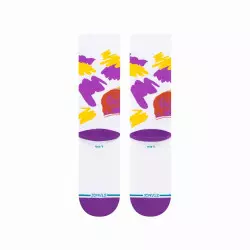 Chaussettes NBA Stance Paint Curry Blanc