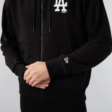 Sudadera Zip MLB Los Angeles Dodgers New Era Essential Negro