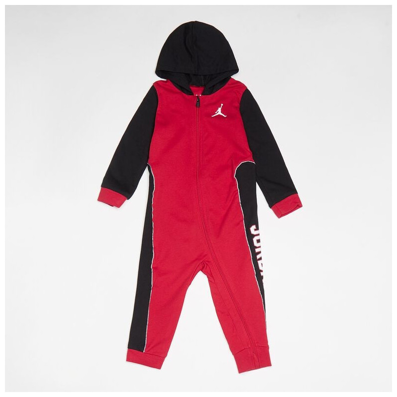 Baby's Red and Black Jordan Hooded Zip Sleeper