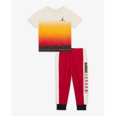 Baby's Jordan All over T-shirt and pant Set Paprika beige