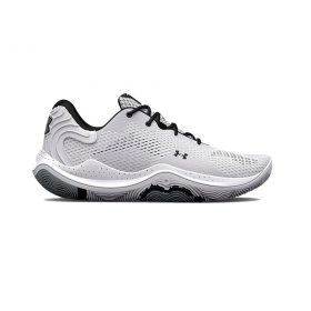 Chaussure de Basketball Under Armour Spawn 4 Low Blanc
